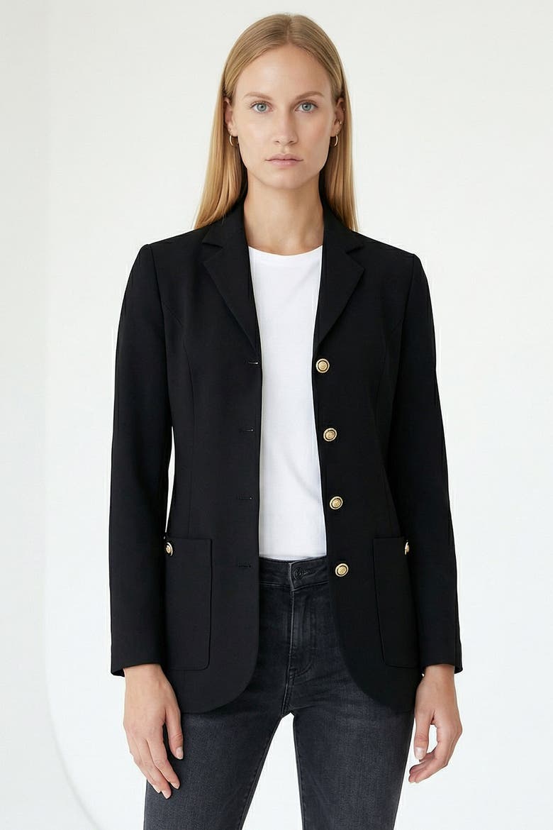 Jaime Blazer Jacket, Alternate, color, BLACK