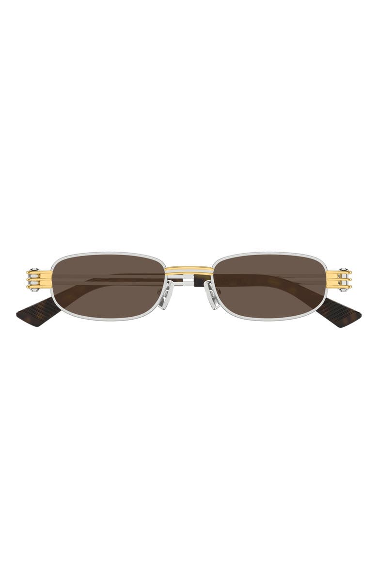Bottega Veneta 50mm Rectangular Sunglasses, Main, color, 