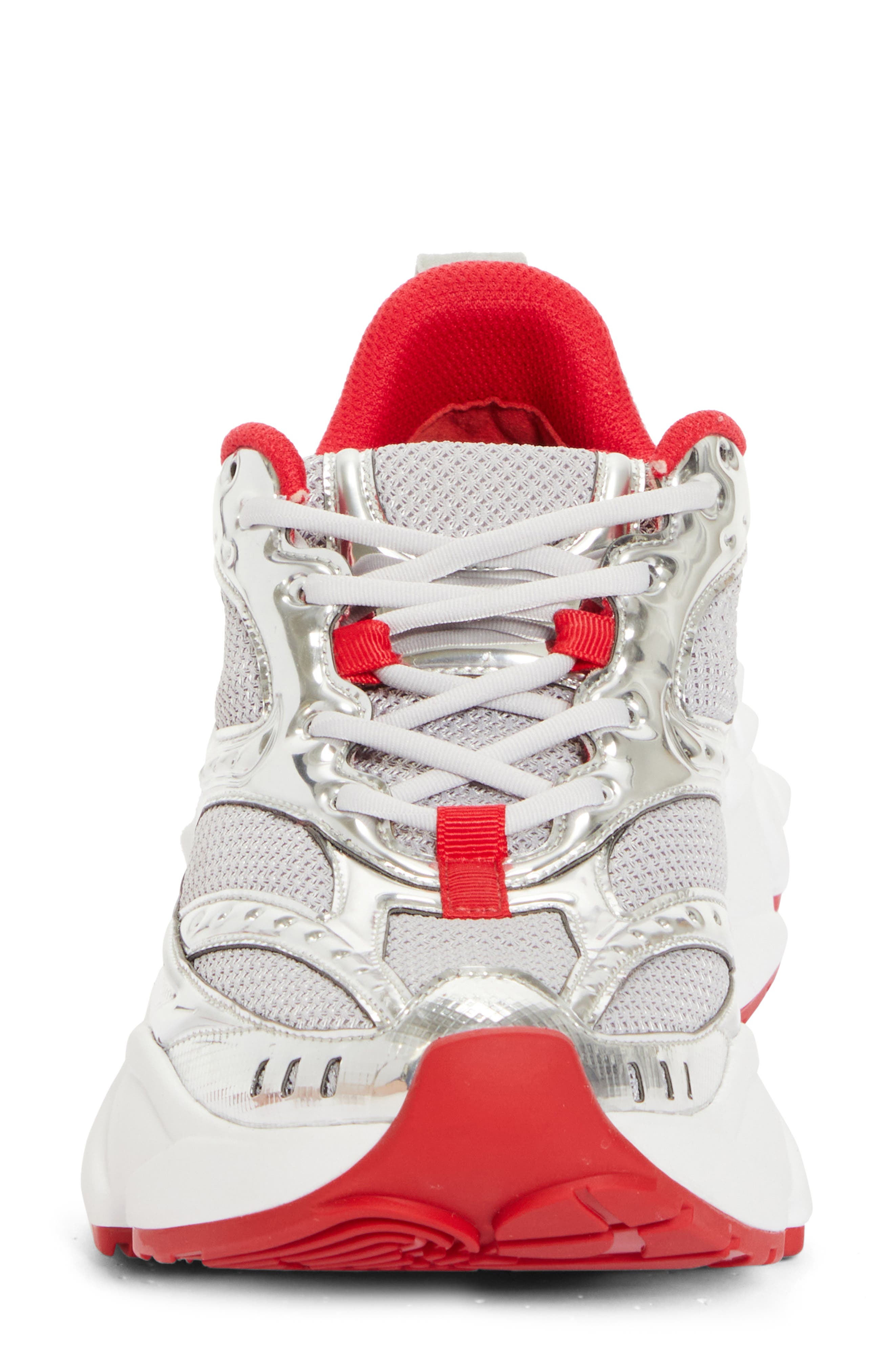 Christian Louboutin So Flo Sneaker, Alternate, color, Silver