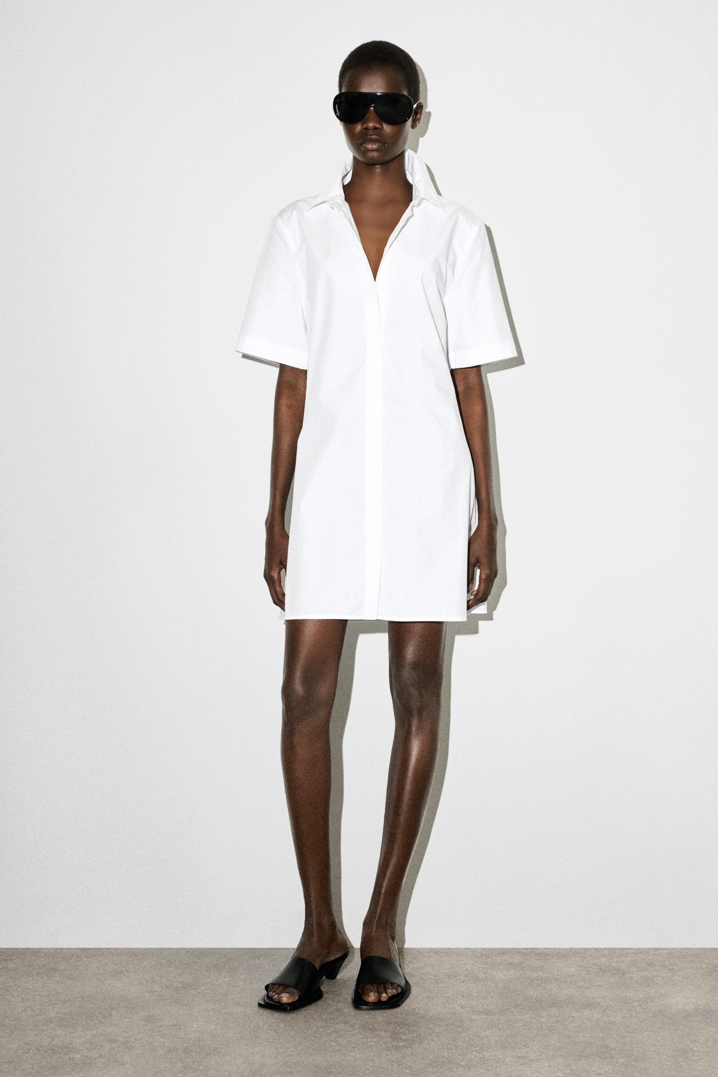 women's mini shirt dress Avec Les Filles Button Front Dress - Blue Stripe