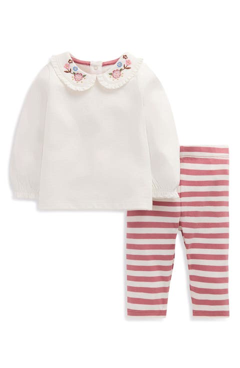 Kids' Collared Jersey Top & Leggings Set