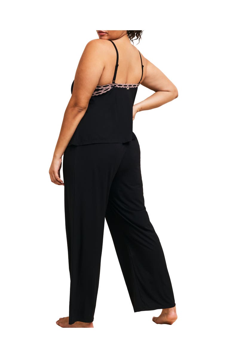 Adore Me Eloisa Tank Top & Pants Pajama Set, Alternate, color, Black