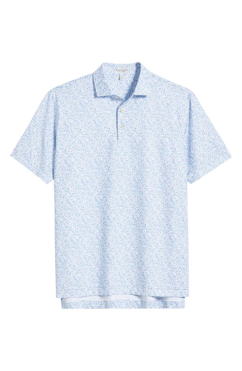 Peter Millar Bar for the Course Cocktail Print Performance Jersey Polo, Alternate, color, White