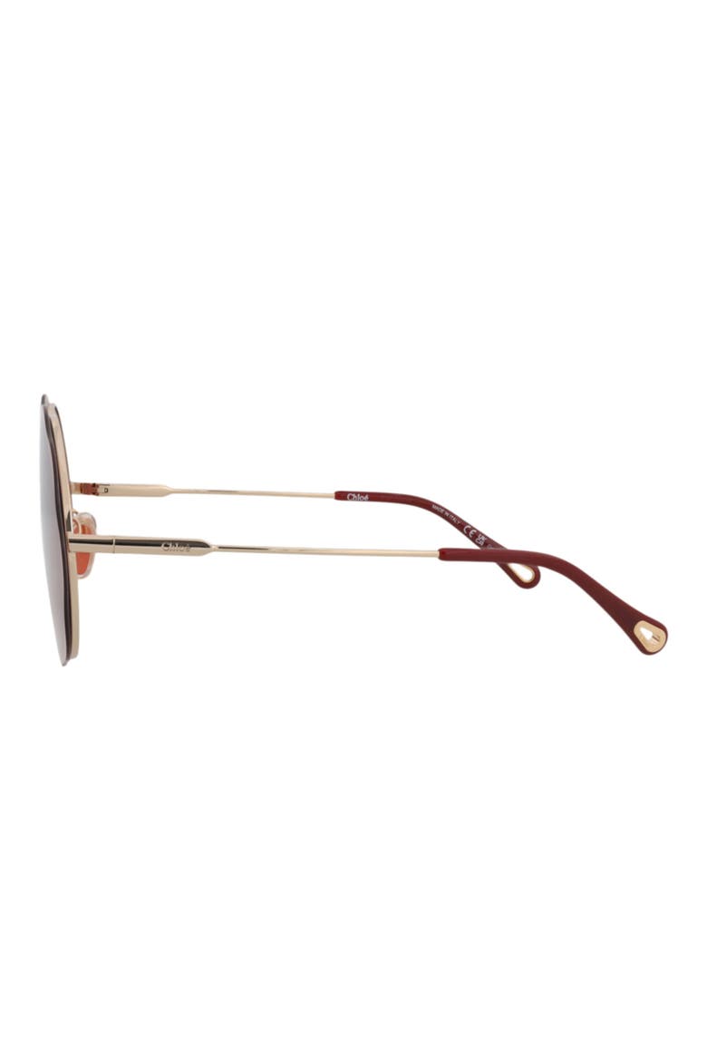 61mm Round Sunglasses, Alternate, color, GOLD GOLD RED