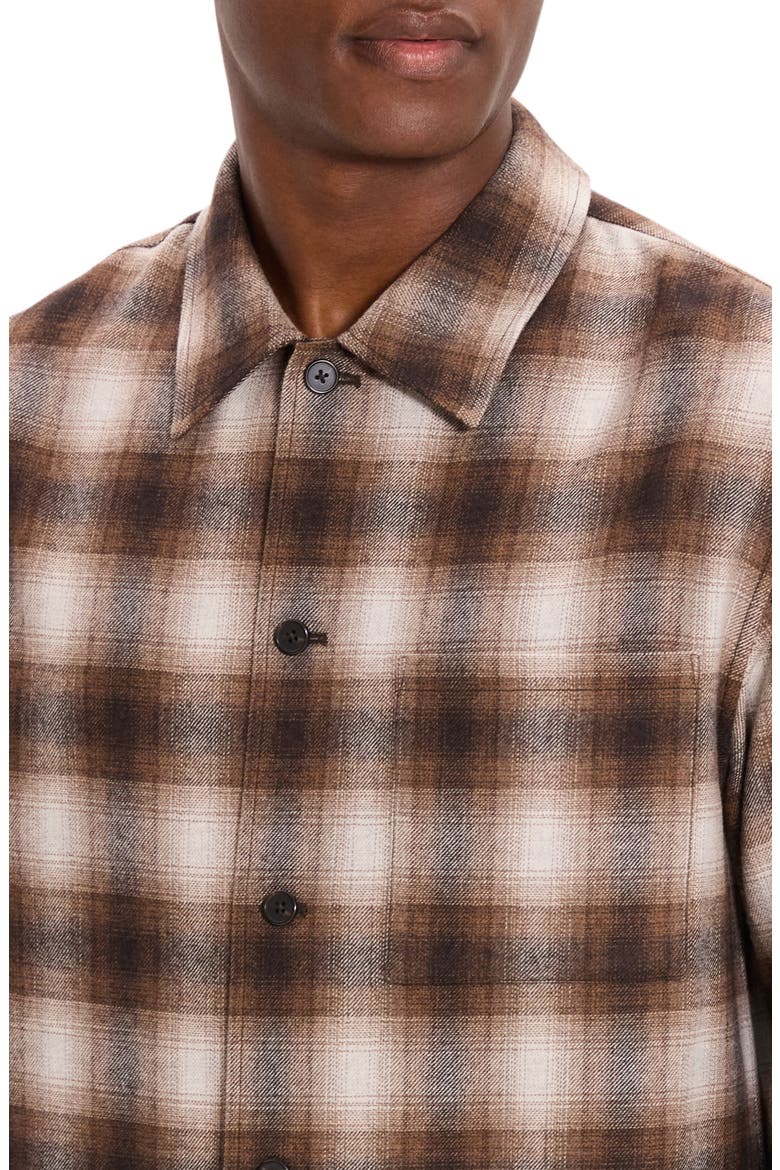 Plaid Button-Up Shirt, Alternate, color, BROWNWOOD MULTI
