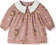 Milkbarn Organic Corduroy Long Sleeve Collared Dress