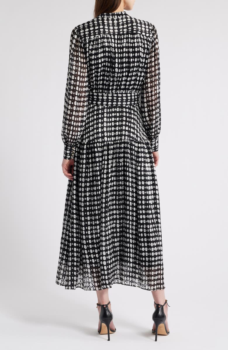 Elie Tahari The Rue Dot Print Long Sleeve Dress, Alternate, color, 