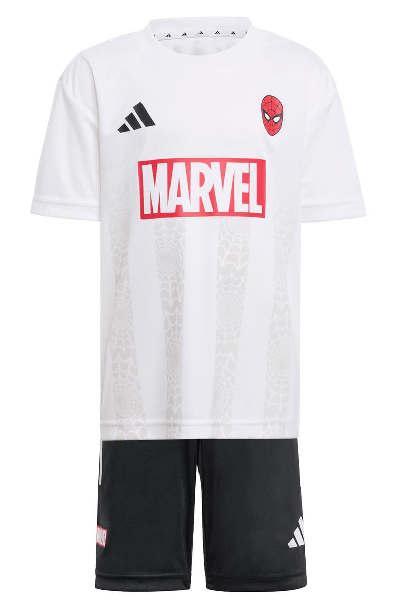 adidas Originals x Marvel Kids' Spider-Man Climacool T-Shirt & Shorts Set, Main, color, 