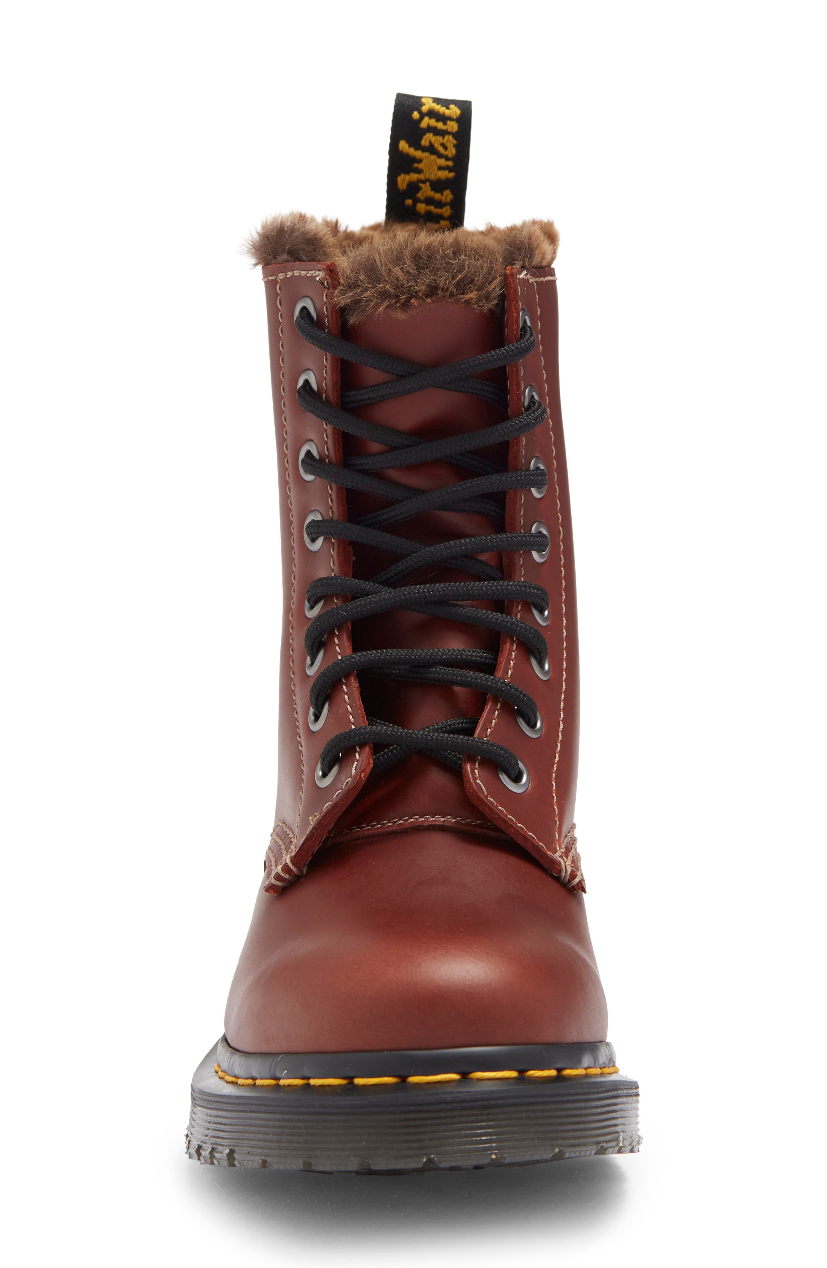 Dr. Martens 1460 Serena Aburzzo Lug Sole Leather Boot, Alternate, color, 