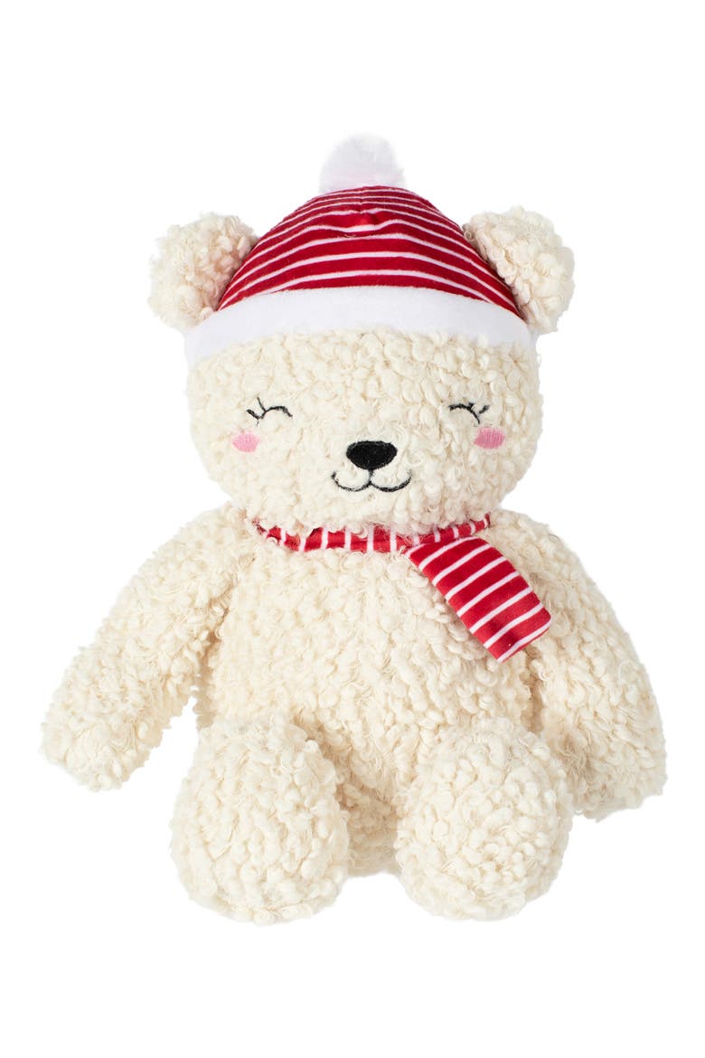Can't Bear the Cold Plush Dog Toy, Main, color, WHITE