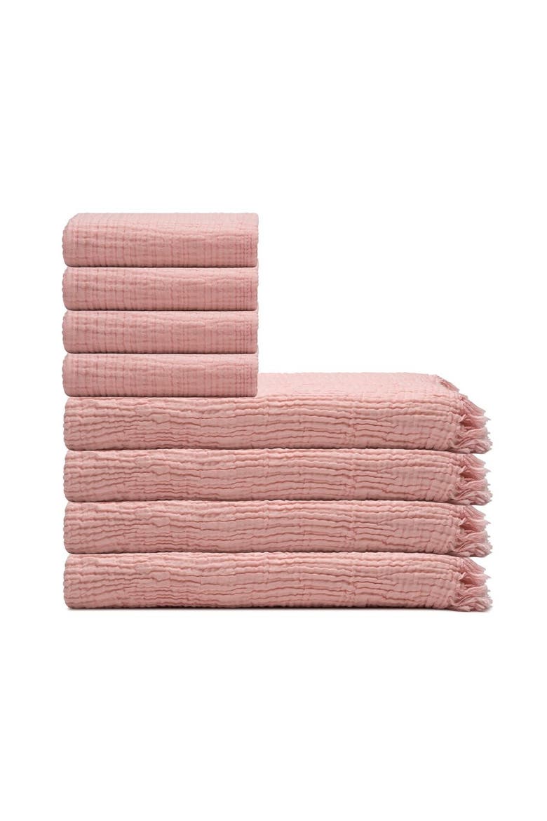 Soho Supersoft 4-Layer Cotton Gauze Towel Bundle, Main, color, Blush