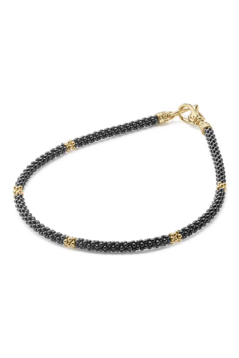 Gold & Black Caviar Rope Bracelet, Alternate, color, GOLD