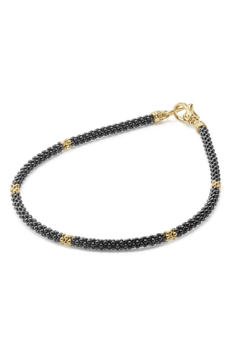 LAGOS Gold & Black Caviar Rope Bracelet, Alternate, color, Gold