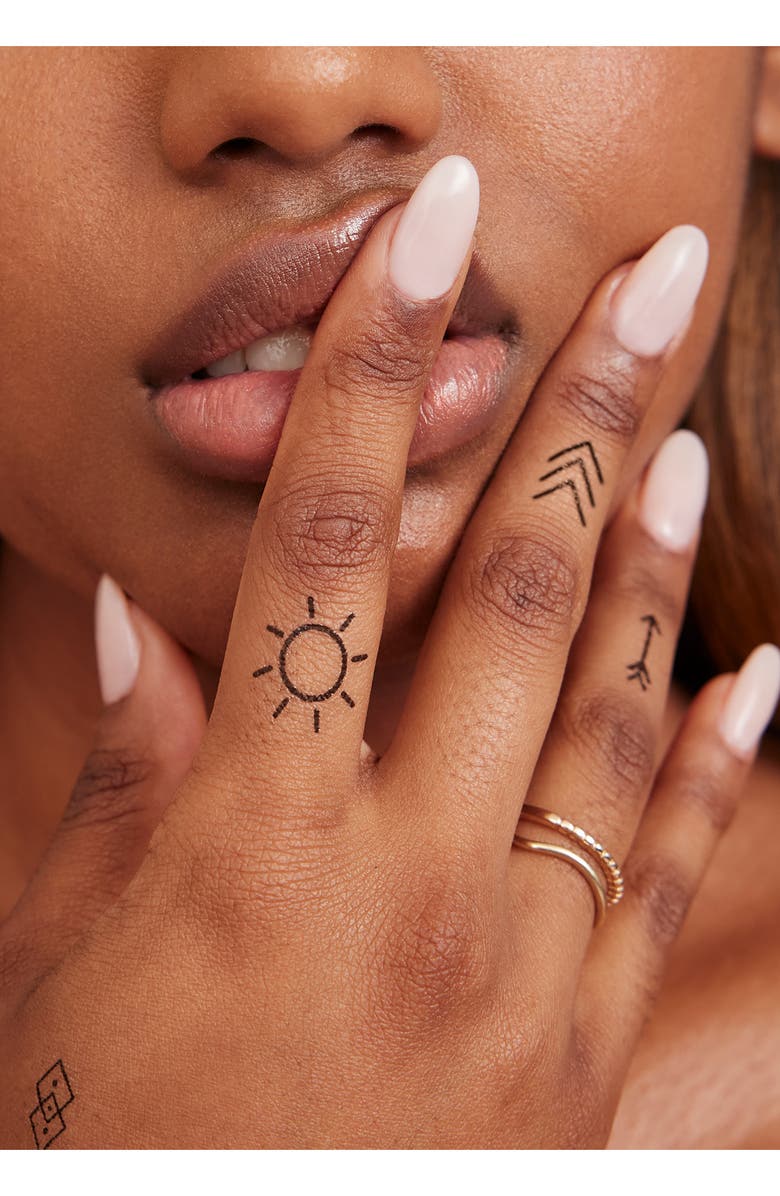 INKED by Dani Finger Tats Pack Temporary Tattoos, Alternate, color, 