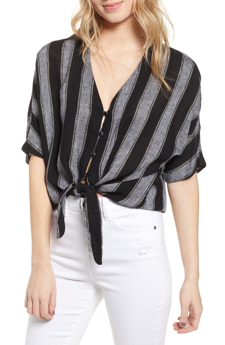 Rails Thea Tie Hem Shirt, Main, color, 