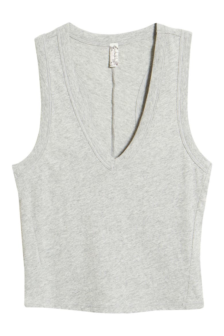 Hailey V-Neck Baby Tank, Alternate, color, HEATHER GREY