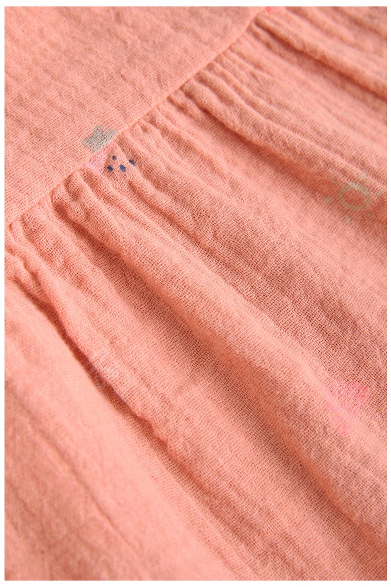 Embroidered Cotton Gauze Romper, Alternate, color, ORANGE