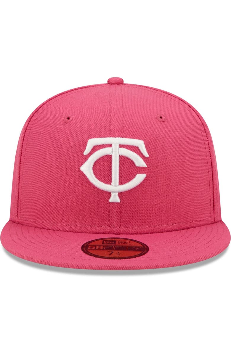 New Era Men's New Era Beetroot Minnesota Twins Logo 59FIFTY Fitted Hat, Alternate, color,