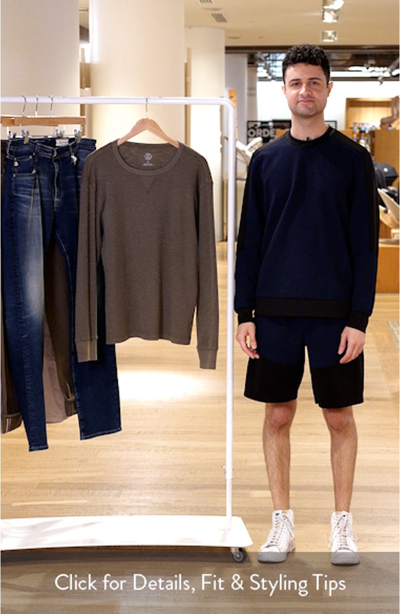 Thermal Waffle Slub Knit Long Sleeve T-Shirt, sales video thumbnail