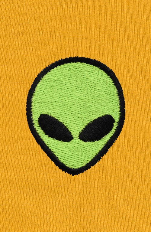 Dalix Alien Fleece Sweatshirt In Gold