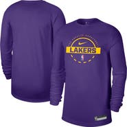 Nike Men's Nike Purple Los Angeles Lakers 2025/26 On-Court Flare Dri-FIT Practice Long Sleeve Tri-Blend T-Shirt