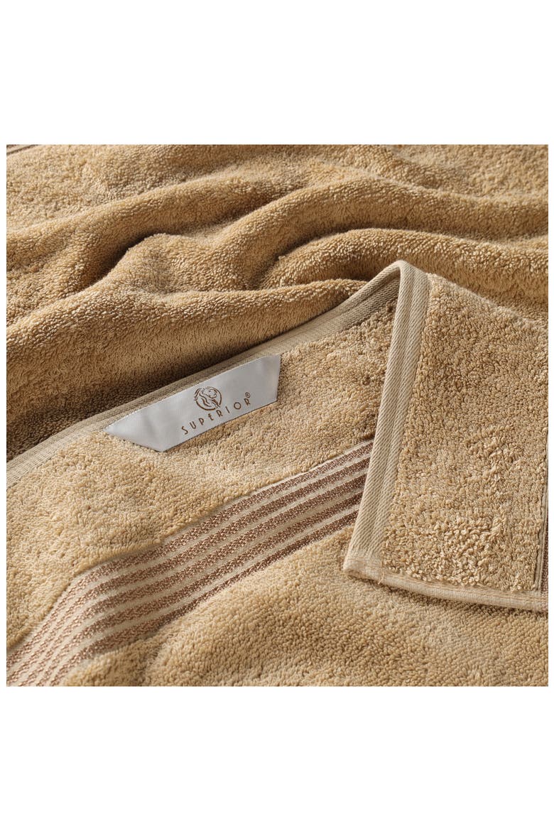Egyptian Cotton Highly Absorbent Solid 8-Piece Towel Set, Alternate, color, TOAST