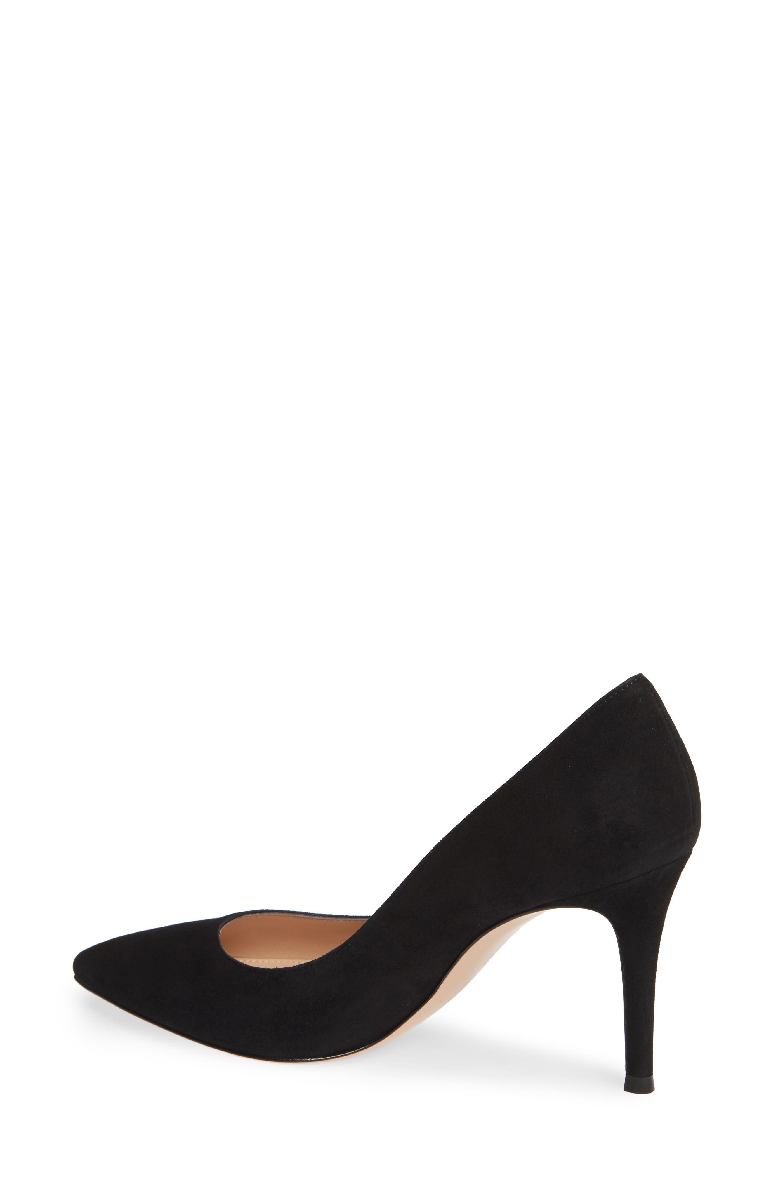 Gianvito Rossi Pointed Toe Pump, Alternate, color, Black