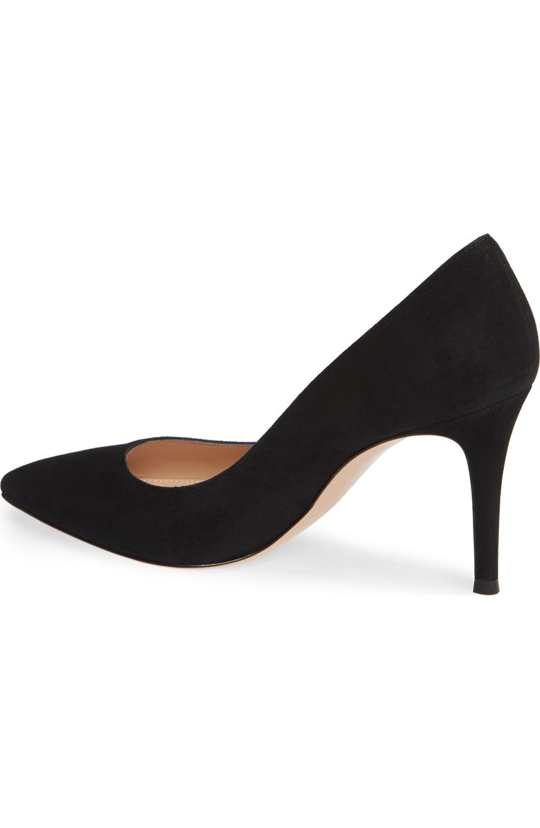 Gianvito Rossi Pointed Toe Pump, Alternate, color, Black