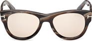 TOM FORD 52mm Round Photochromic Sunglasses
