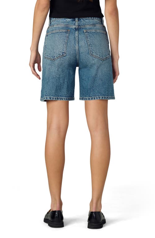 Joe's The Joey Distressed Long Denim Shorts In Showdown Destruct