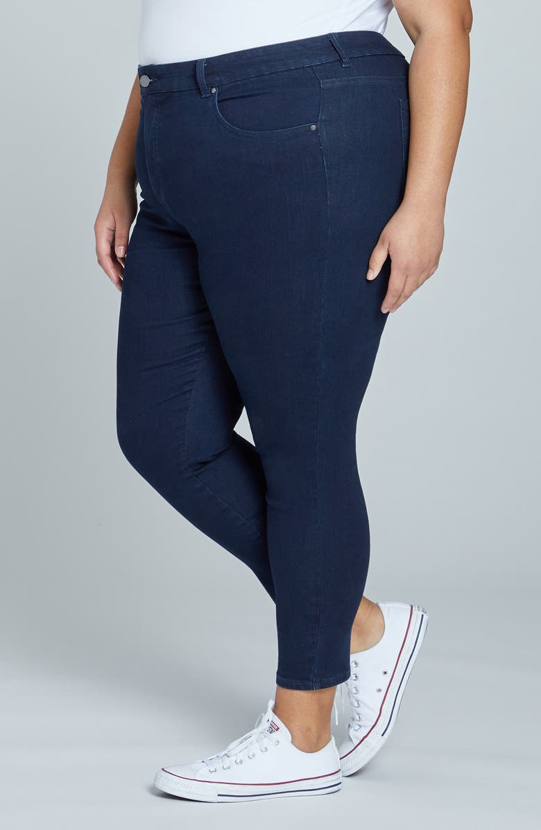 Universal Standard Seine Ankle Skinny Jeans, Alternate, color, Dark Indigo