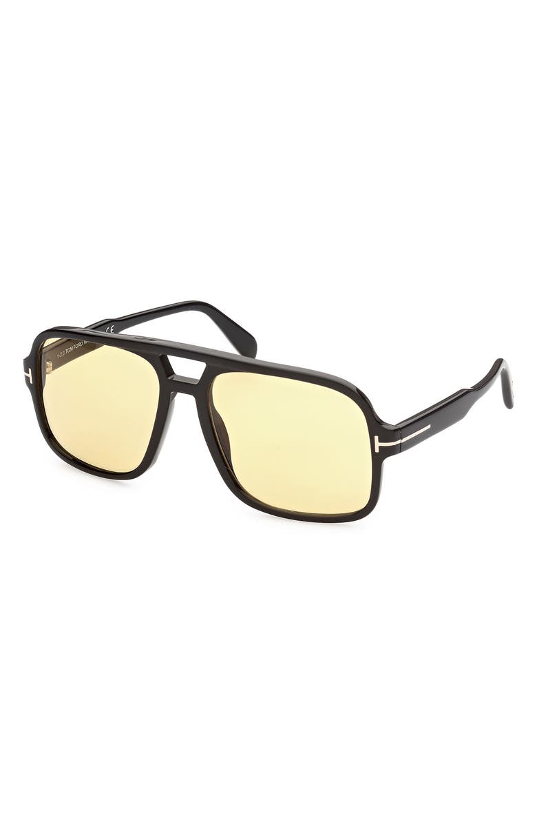 TOM FORD Falconer 60mm Gradient Navigator Sunglasses, Alternate, color, 