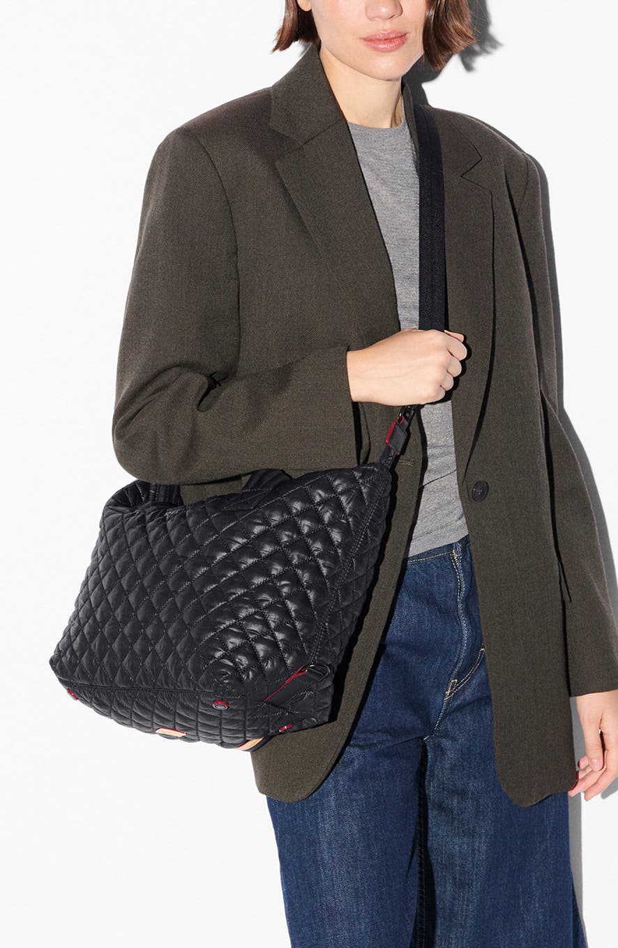 Metro Medium Sutton Deluxe Tote, Alternate, color, BLACK