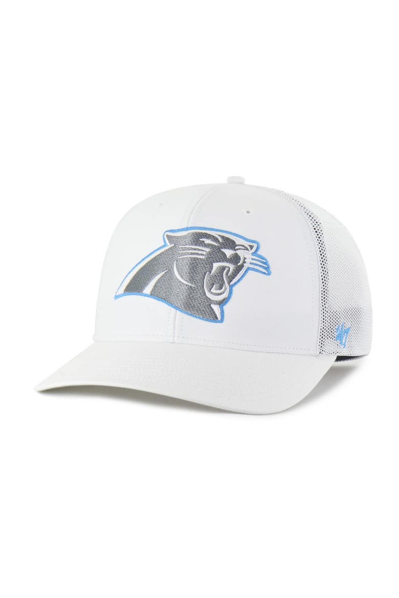 Men's '47 White Carolina Panthers Snowball Trophy Stretch Fit Hat, Main, color, White
