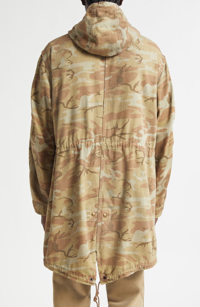 Double RL Double-Sided Camo Twill Parka, Alternate, color, Vintage Olive Camo