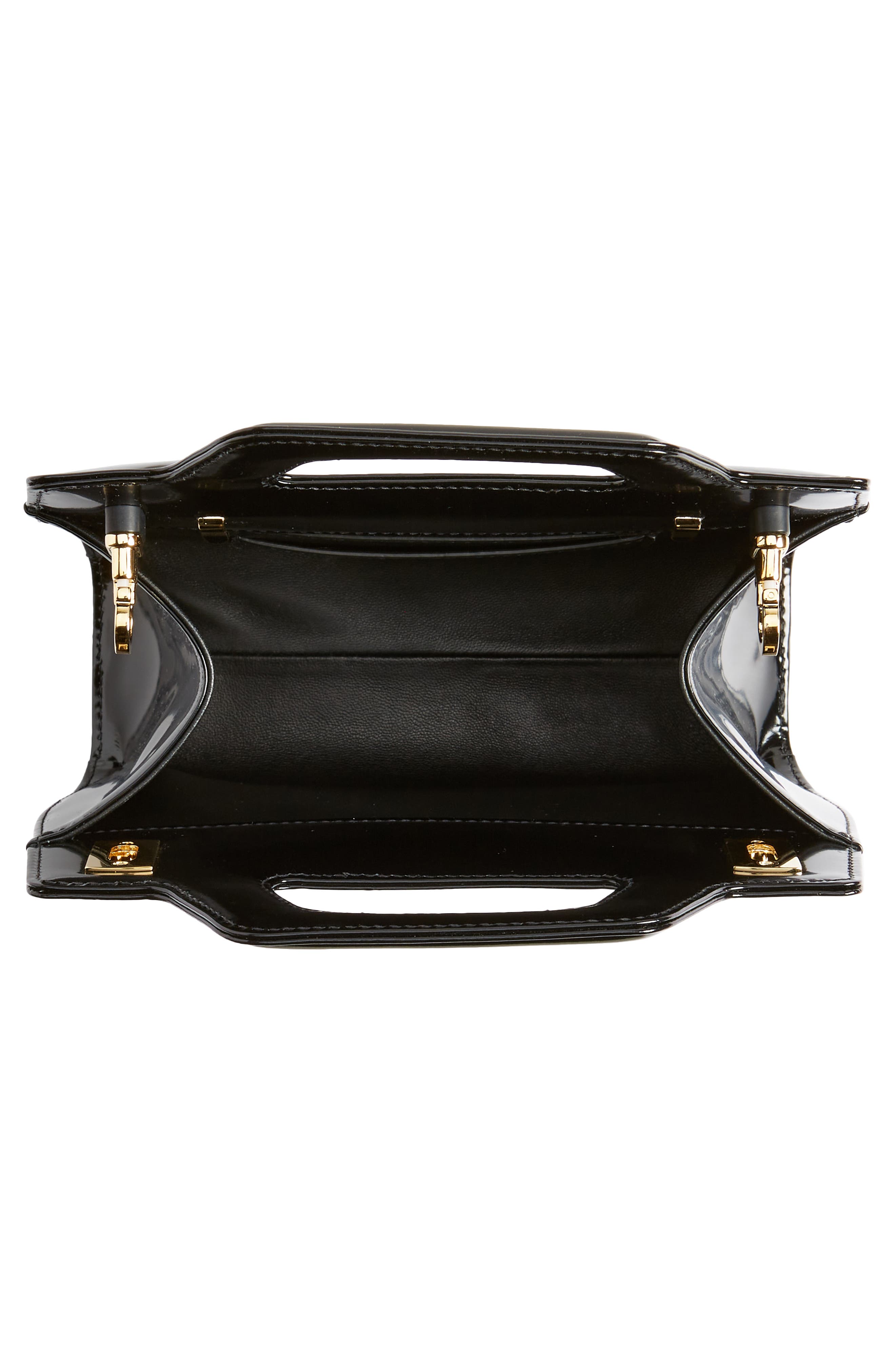 FERRAGAMO Wanda Mini Leather Top-Handle Bag, Alternate, color, Nero