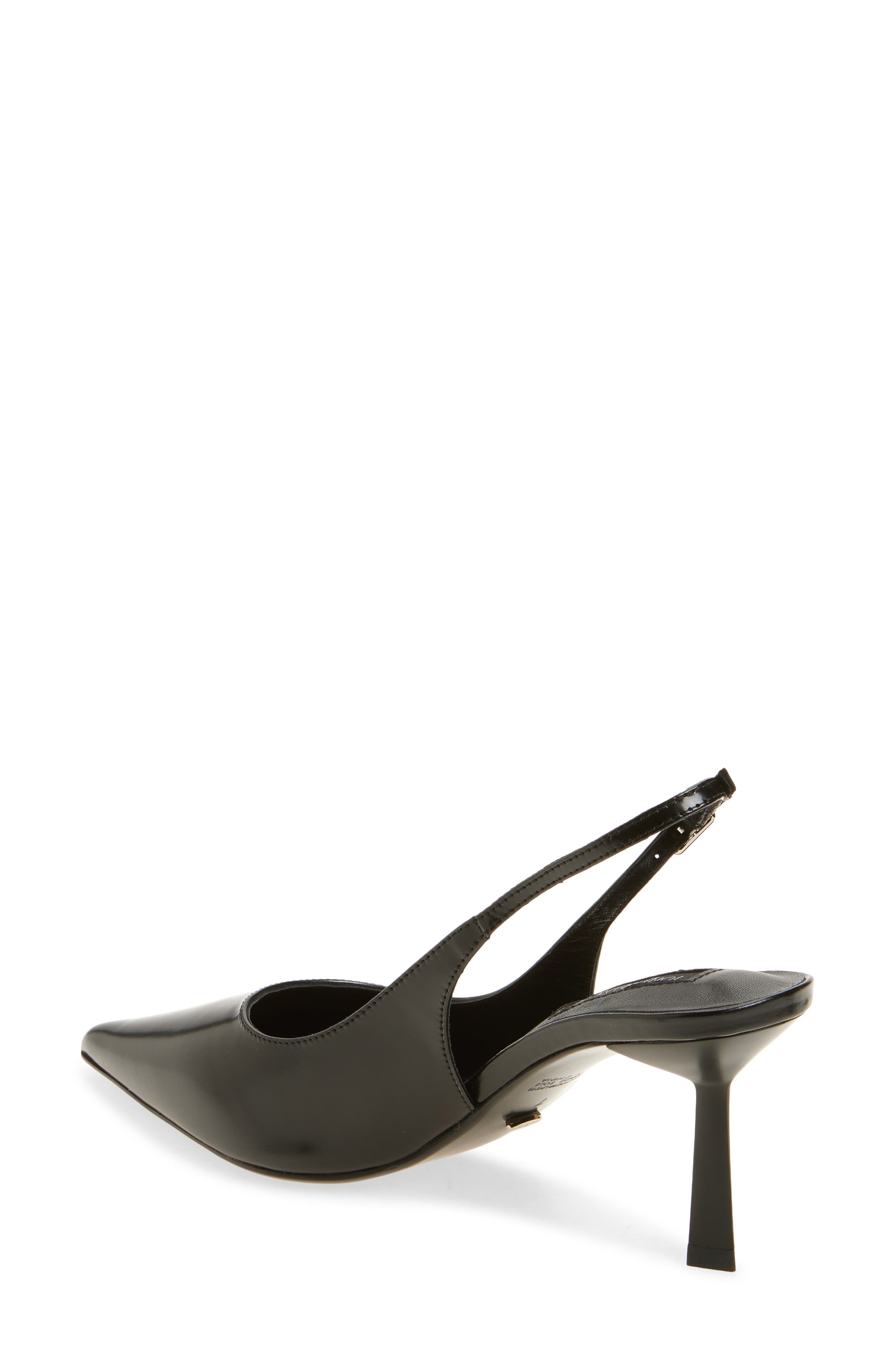 Tony Bianco Baz Pointed Toe Slingback Pump, Alternate, color, Black High Shine