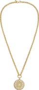 Lionheart 14K Gold Serenity Mother of Pearl Charm Rolo Necklace