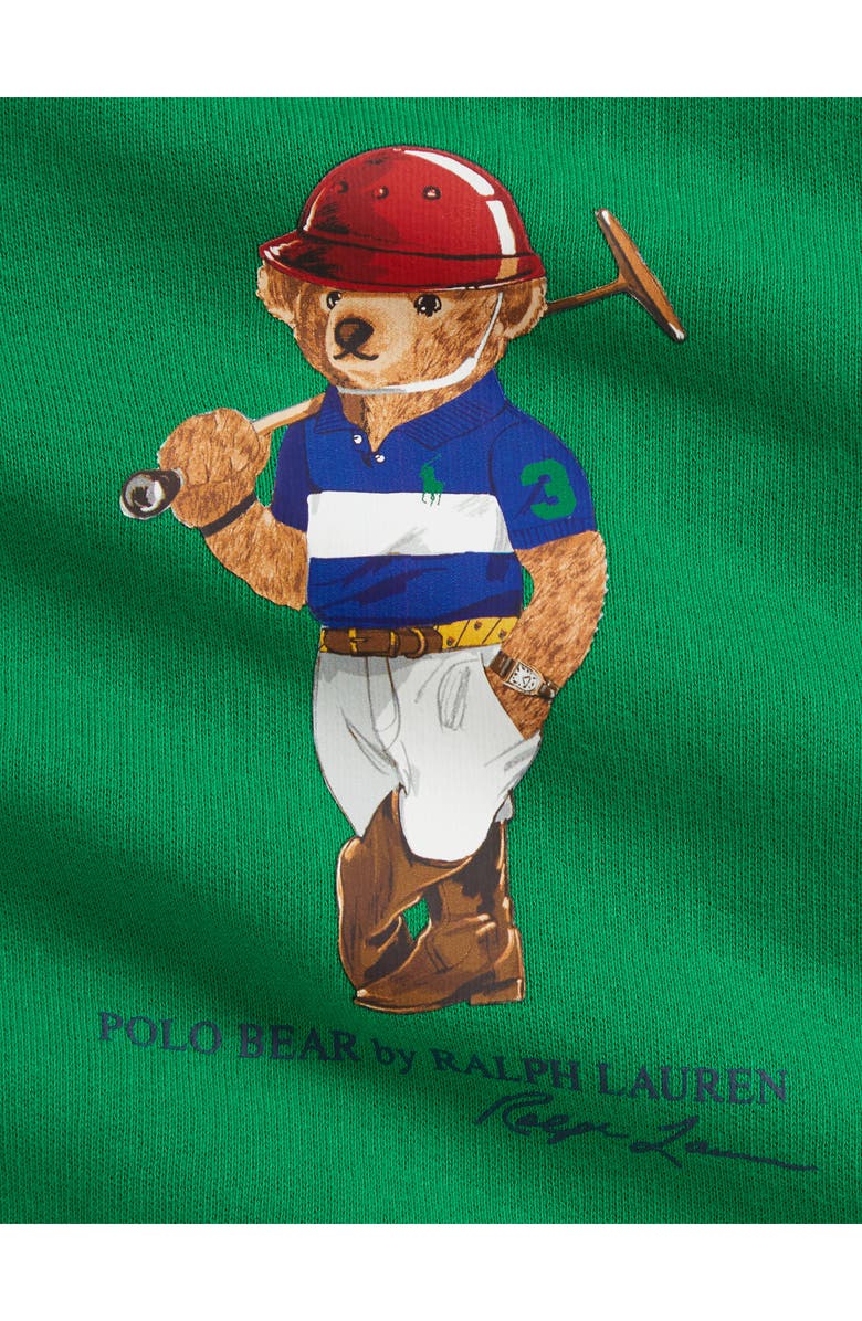 Ralph Lauren Polo Bear Long Sleeve Cotton Blend Jumpsuit, Alternate, color, Green