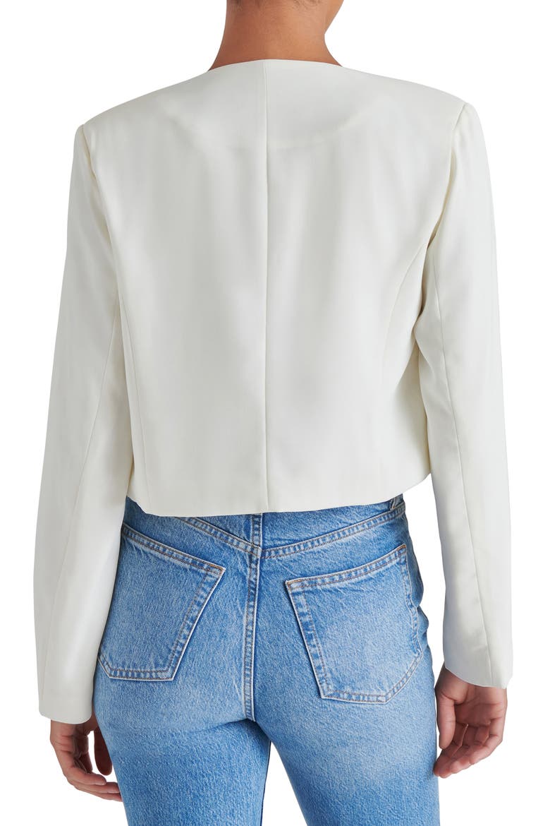 Serene Crop Blazer, Alternate, color, WHITE