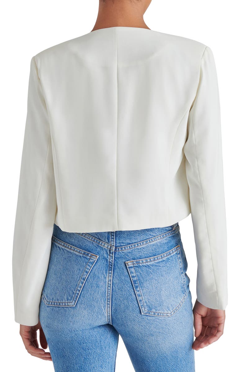 Steve Madden Serene Crop Blazer, Alternate, color, White