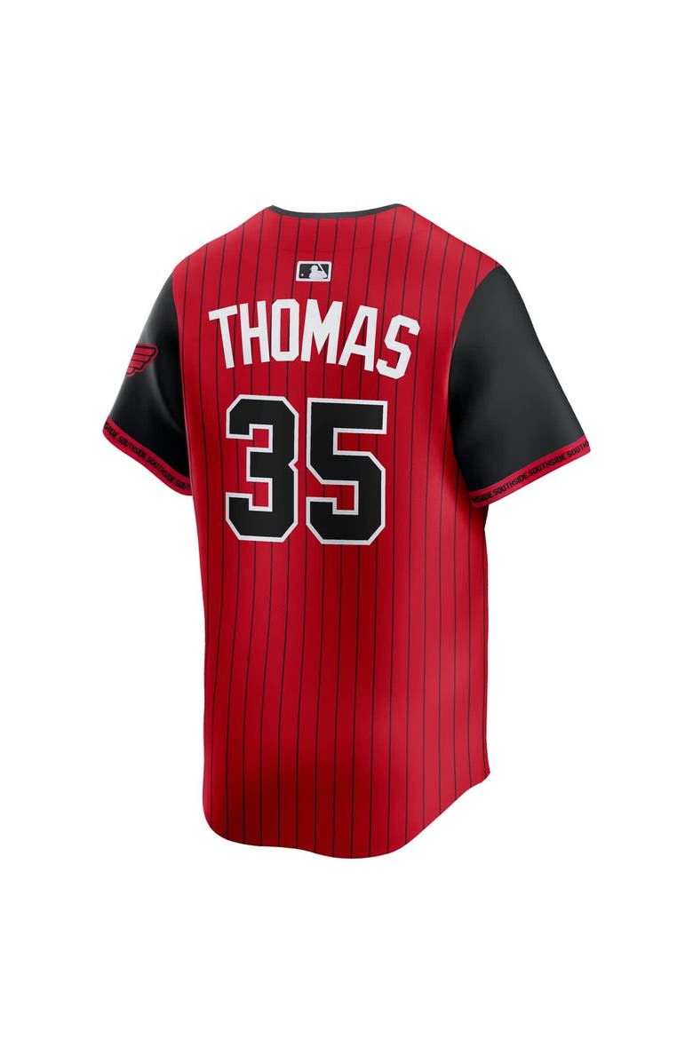 Nike Men's Nike Frank Thomas Red/Black Chicago White Sox 2025 City Connect Limited Retired Player Jersey, Alternate, color, Red