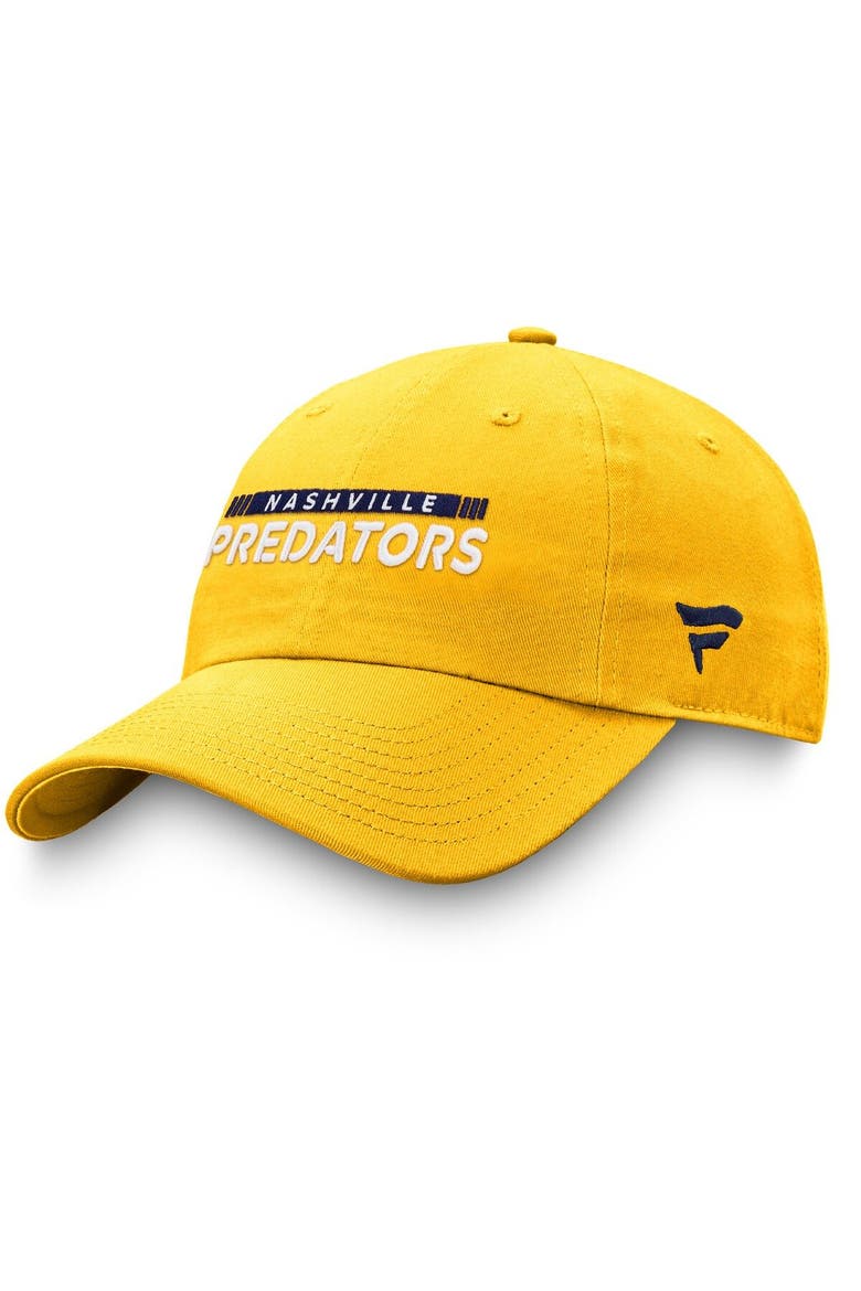 Men's Fanatics Branded Gold Nashville Predators Authentic Pro Rink Adjustable Hat, Alternate, color, Gold