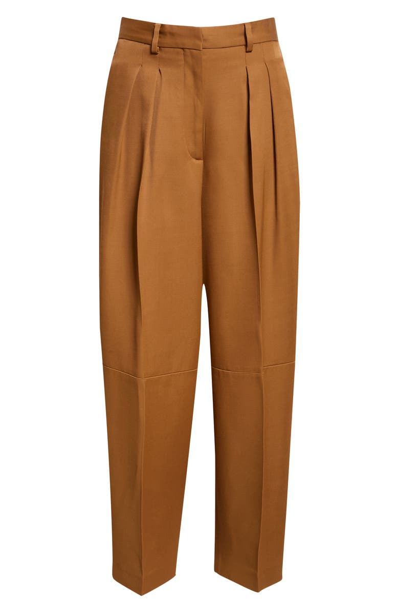 Altuzarra Dash Pleated Pants, Alternate, color, Golden Oak