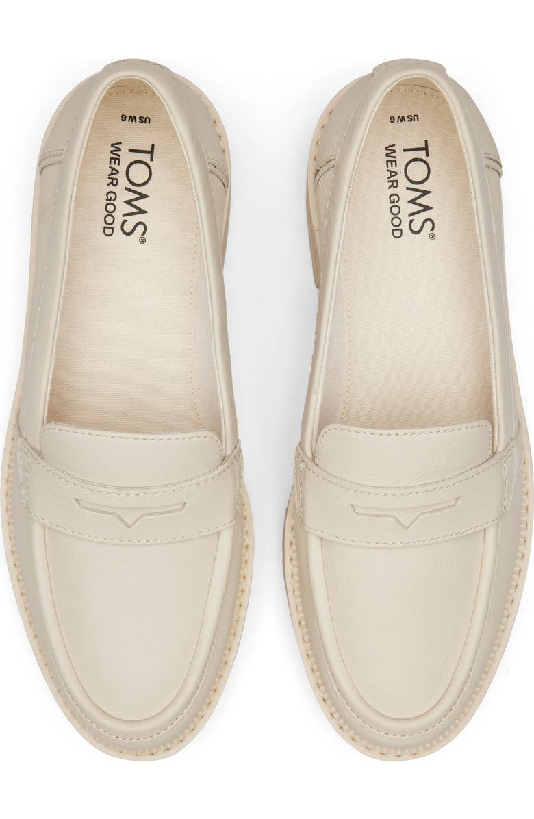 TOMS Cara Platform Penny Loafer, Alternate, color, Natural