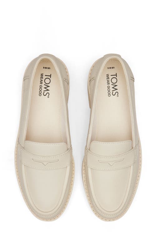 Toms Cara Platform Penny Loafer In Brown