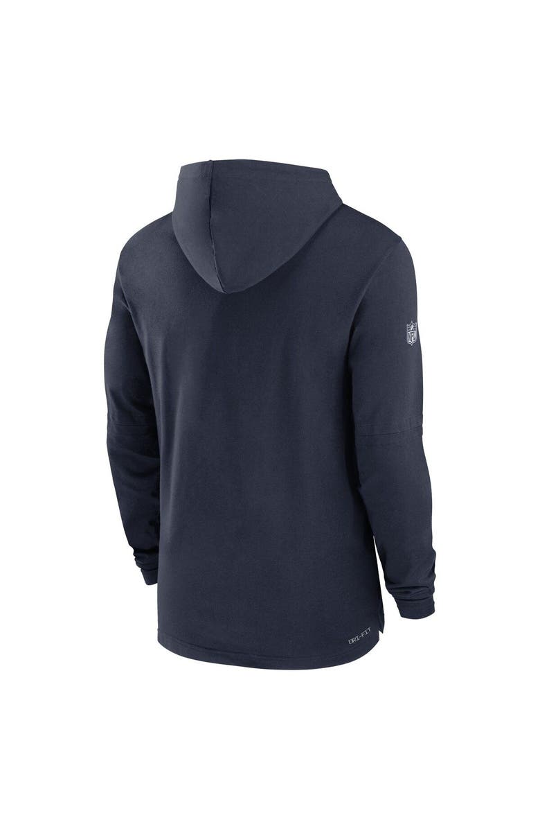 Nike Men's Nike Navy Houston Texans Sideline Performance Long Sleeve Hoodie T-Shirt, Alternate, color, 