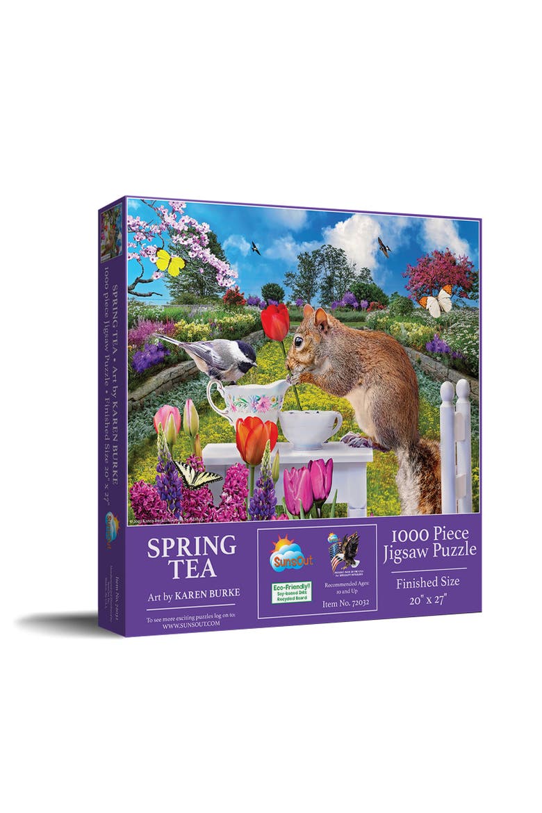 Spring Tea 1000 piece Jigsaw Puzzle for Adults, Main, color, Multicolor
