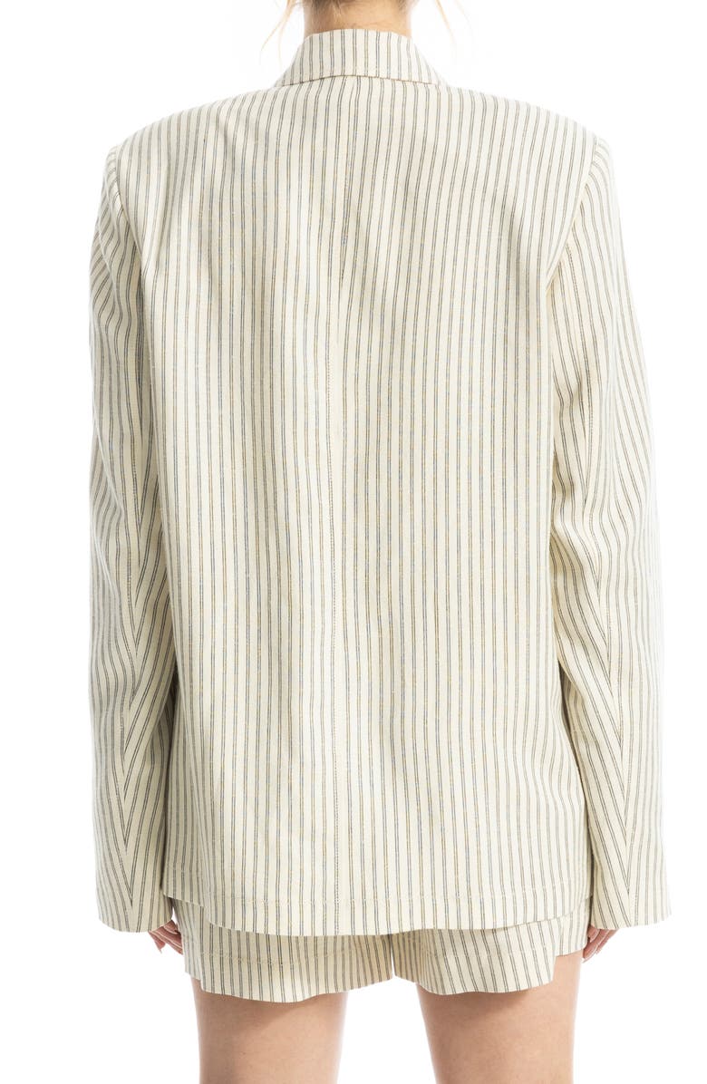 Ticking Stripe Oversize Blazer