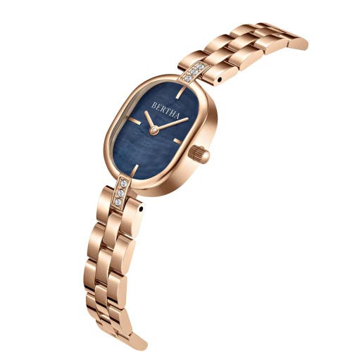 Bertha Lana Mother Of Pearl Ladies Watch In Blue